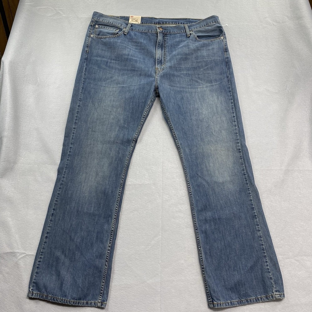 Levis Jeans Mens 44x32 Blue Denim Pants 527 Slim Fit Bootcut Western Rodeo
